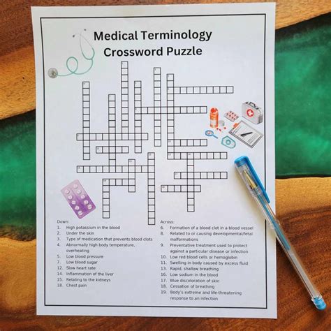 medical terminology puzzles with answers.